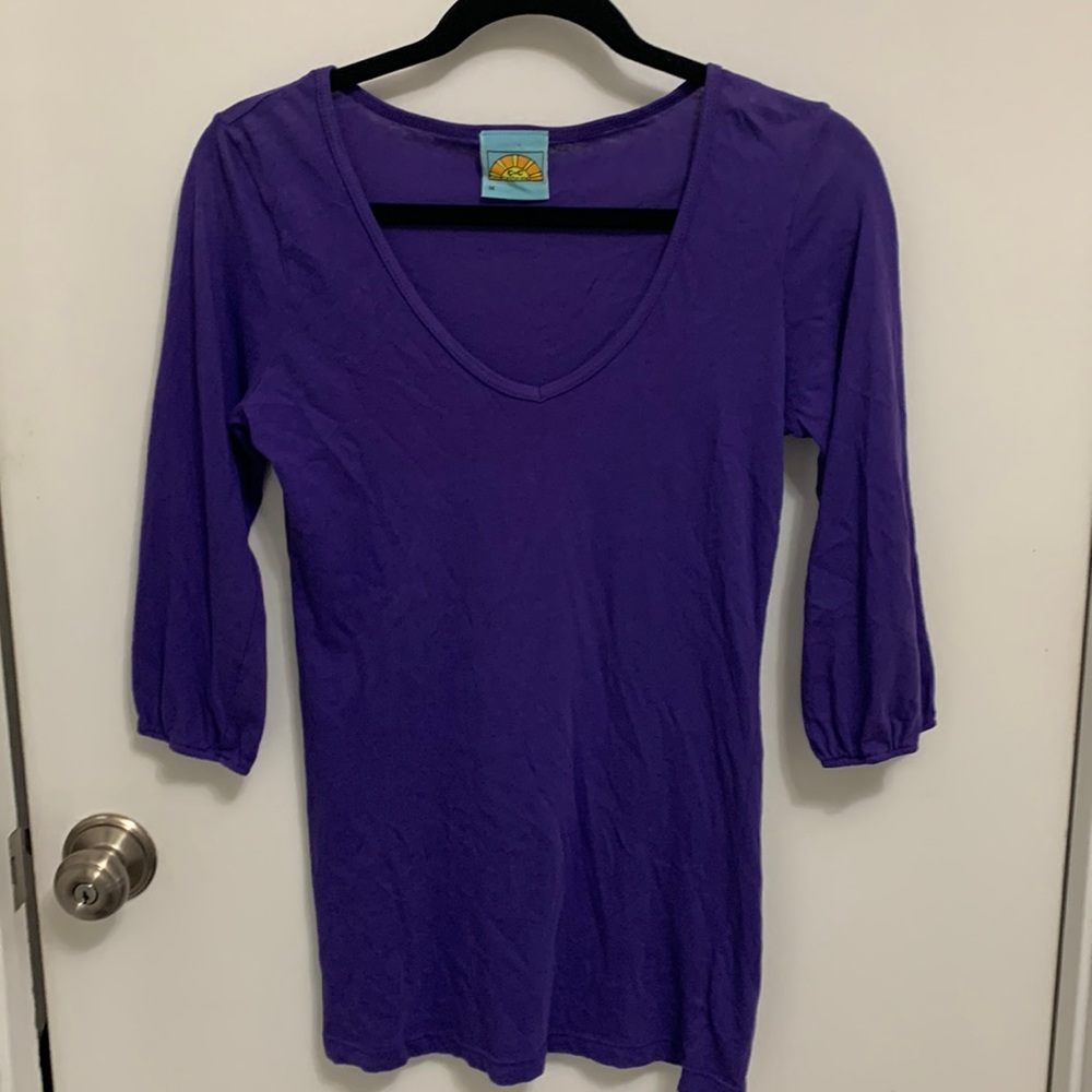 C&C California Soft Tunic Shirt size M Purple color in good condition